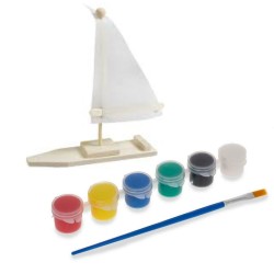 Sail Boat  Wood Model Paint Kit