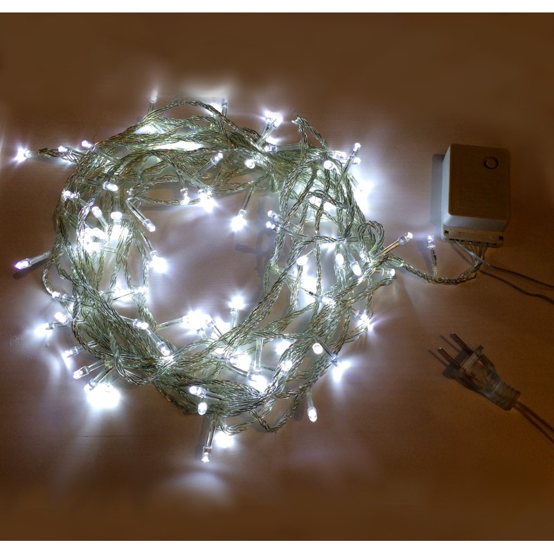 Bright White 10m 8-Mode LED String Lights / Fairy Lights / Christmas Lights