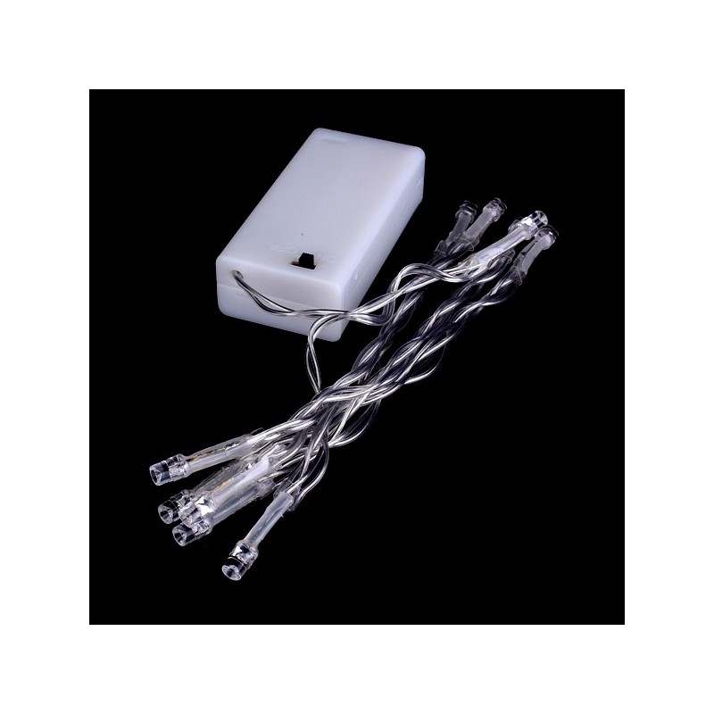 White 1m Battery Powered LED String Lights / Fairy Lights / Christmas Lights