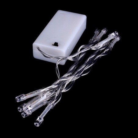 White 1m Battery Powered LED String Lights / Fairy Lights / Christmas Lights