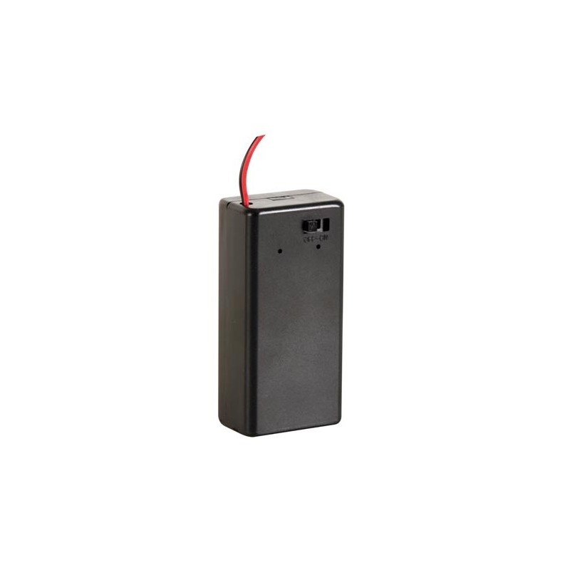 Enclosed 9V Battery Holder with On/Off Switch