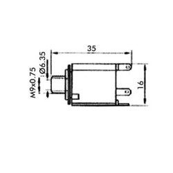 1/4" (6.35mm) Stereo Panel Mount Audio Jack