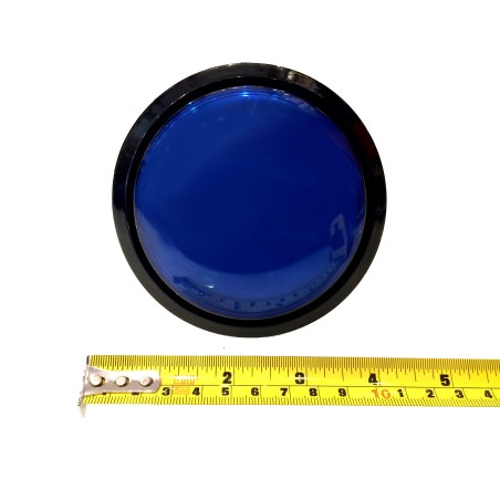 Big Dome Pushbutton - Blue Illuminated 100mm