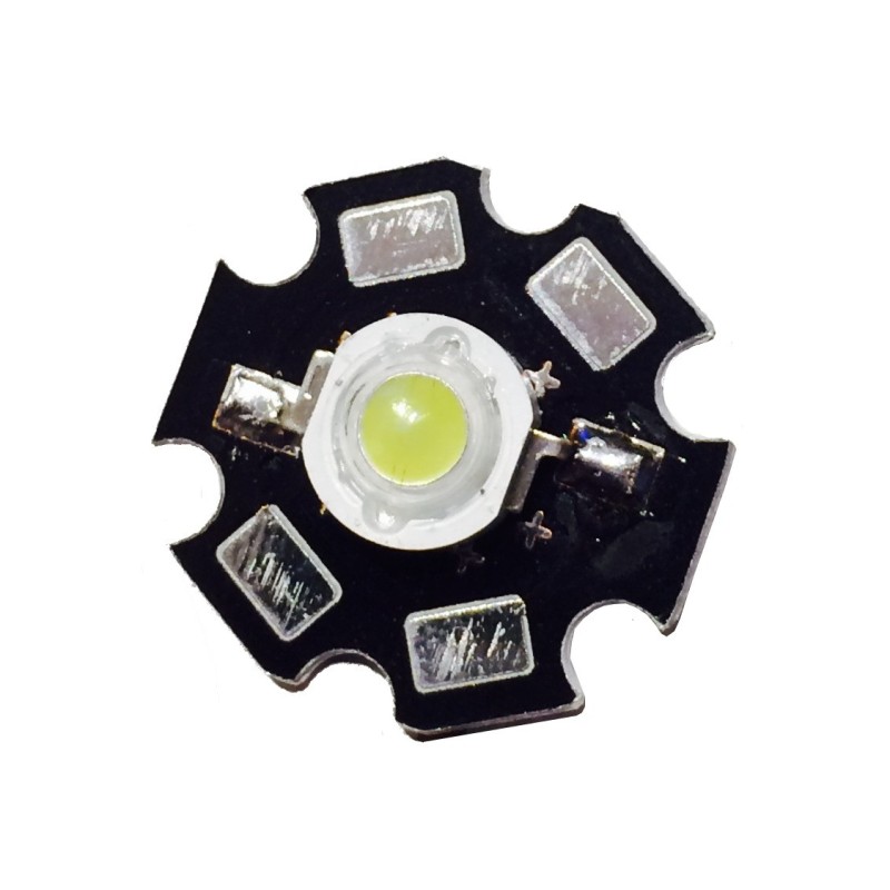 1 Watt Cool White LED with Heat Sink