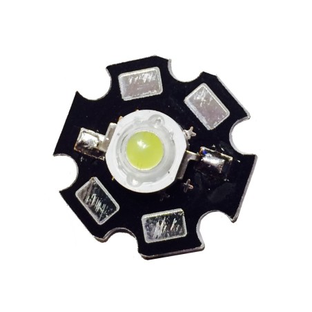 1 Watt Cool White LED with Heat Sink