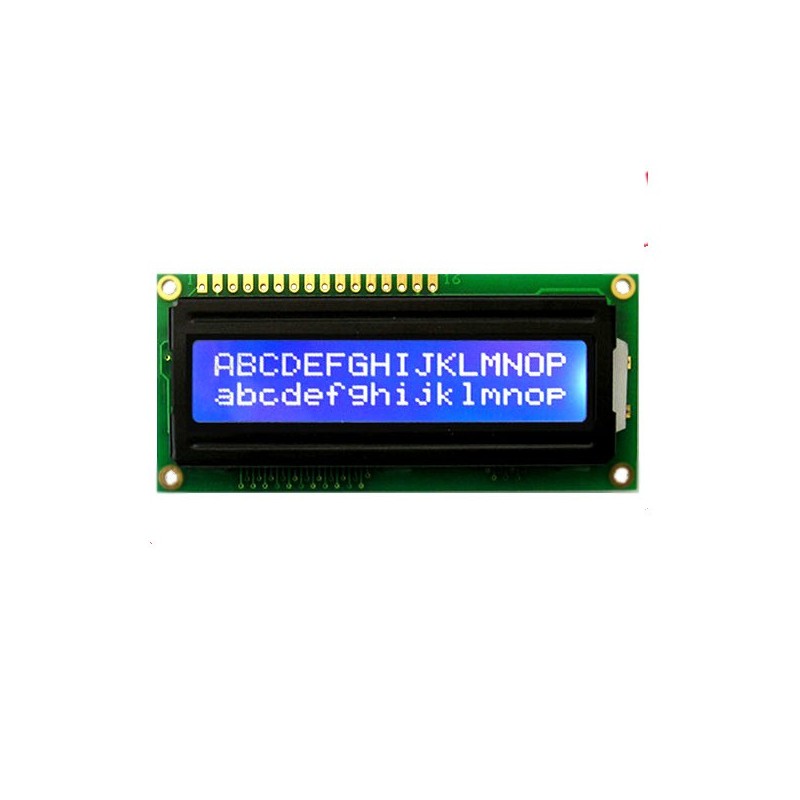 16x2 LCD Module (White Text / Blue Backlight)