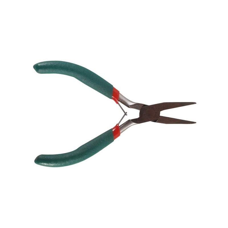 Premium 4.9-Inch Flat Nose Pliers | Hardened Carbon Steel | Black Oxide Finish | High-Quality Crafting Tools