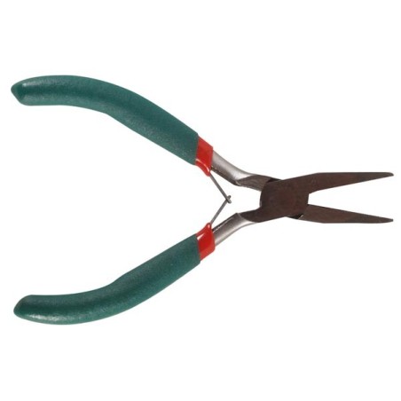 Premium 4.9-Inch Flat Nose Pliers | Hardened Carbon Steel | Black Oxide Finish | High-Quality Crafting Tools