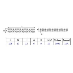 Euro Terminal Strip 12 Pin