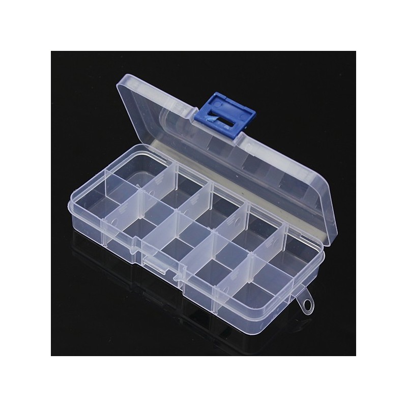 10 Compartment Electronics Storage Box