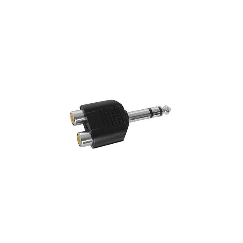 Dual RCA to 1/4" (6.35mm) Adapter Stereo