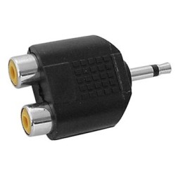 Dual RCA to 1/8" (3.5mm) Adapter Mono