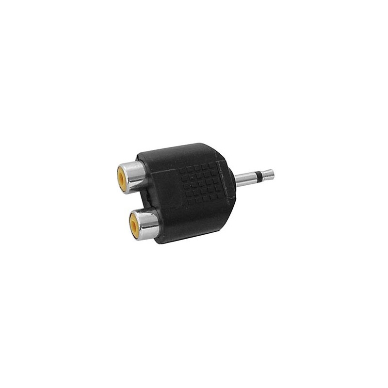 Dual RCA to 1/8" (3.5mm) Adapter Mono