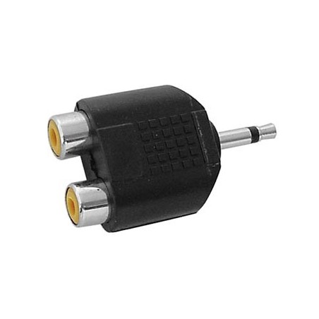 Dual RCA to 1/8" (3.5mm) Adapter Mono