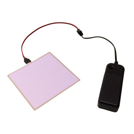 Cuttable White EL Panel + Battery Pack