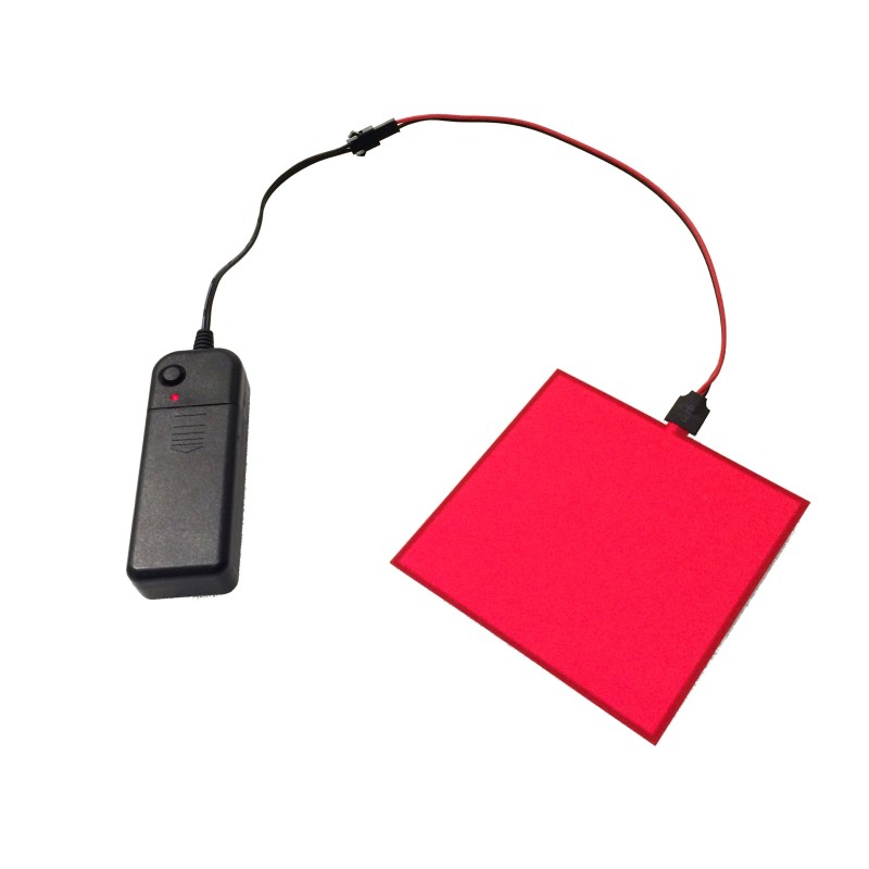 Cuttable Red EL Panel + Battery Pack