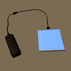 Cuttable Light Blue EL Panel + Battery Pack