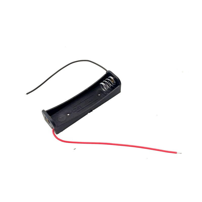 Single AA Battery Holder with Wires