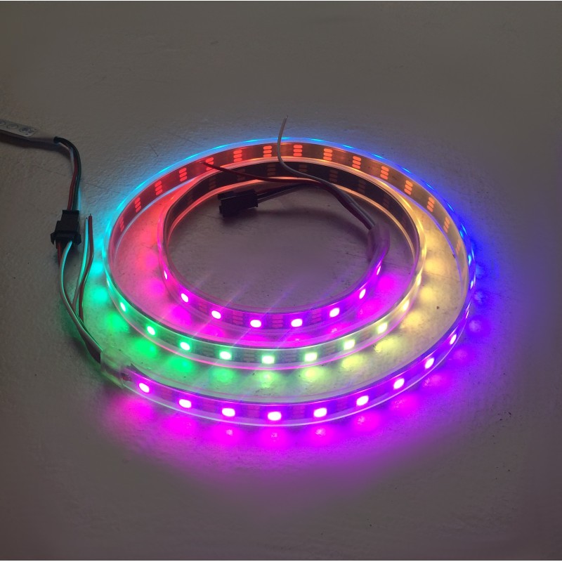 High Density RGB LED Strip - Addressable 1m (NeoPixel Compatible, WS2812, Waterproof)