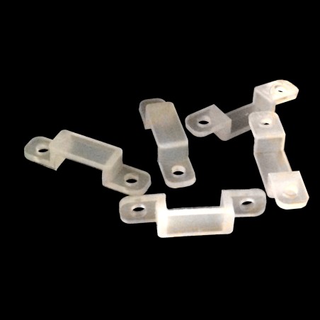 Clear Silicone LED Strip Mounts (5 pack)