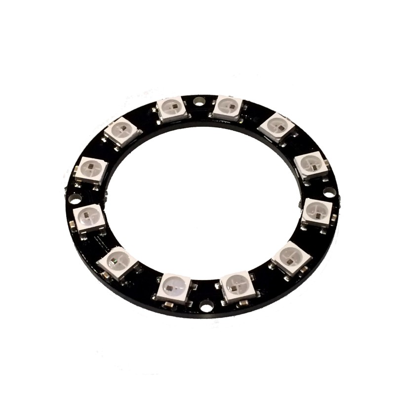 12 x WS2812 5050 RGB LED Ring with Integrated Drivers (Neopixel Compatible)
