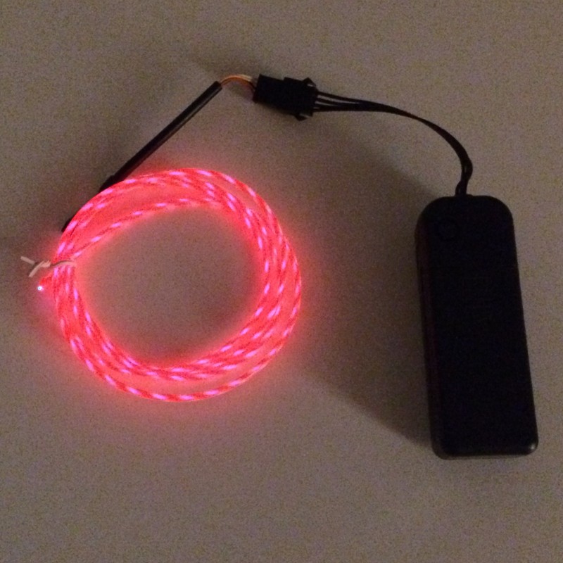 EL Flowing Effect Wire with Inverter - Red