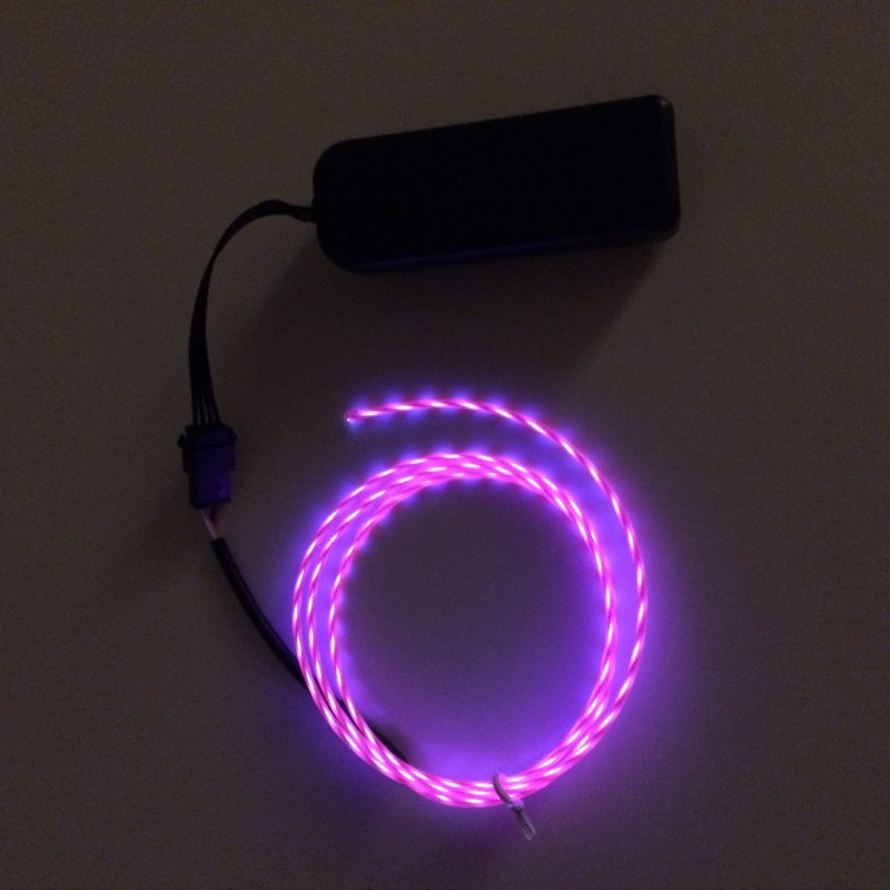 EL Flowing Effect Wire with Inverter - Pink