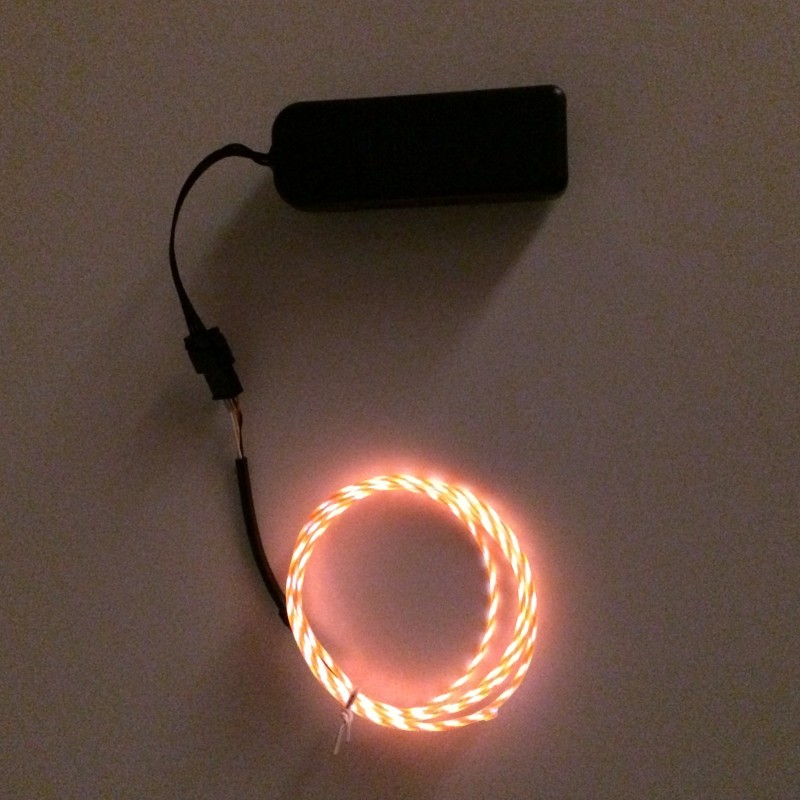 EL Flowing Effect Wire with Inverter - Orange