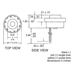 Single Pulse Buzzer 1-13V DC