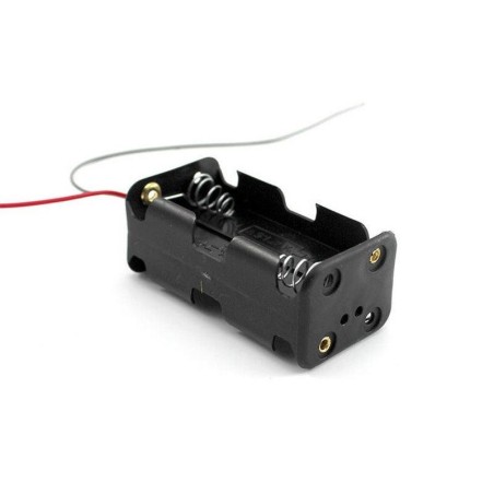 4 AA Battery Holder with Wires: 2x2