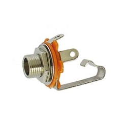 1/4" Panel Mount Mono Audio Jack