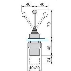 Heavy Duty Joystick: Schneider Electric XD2PA24CR