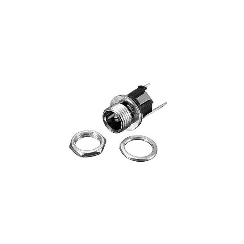 Screw Type Panel Mount DC Jack: 5.5x2.1mm