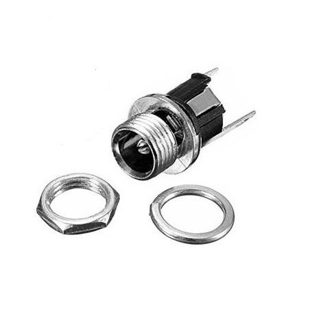 Screw Type Panel Mount DC Jack: 5.5x2.1mm