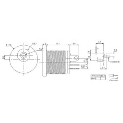 Round Panel Mount DC Jack: 5.5x2.1mm