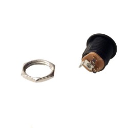 Round Panel Mount DC Jack: 5.5x2.1mm