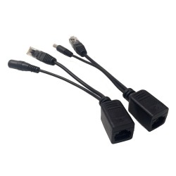 Passive PoE Injector Cable Set (Splitter and Injector Pair)