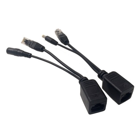 Passive PoE Injector Cable Set (Splitter and Injector Pair)