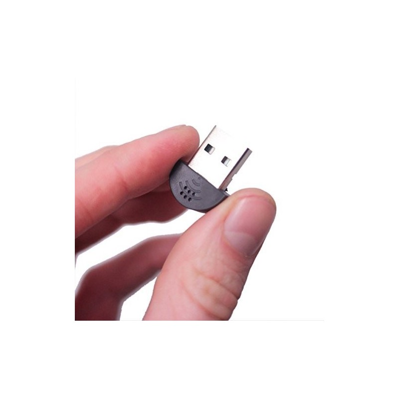 Kinobo - USB 2.0 Mini Microphone "Makio" Mic for Laptop/Desktop PCs - Skype / VOIP / Voice Recognition Software
