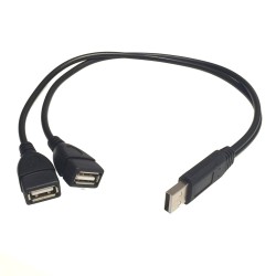 USB Splitter: 1 Male to 2 Female