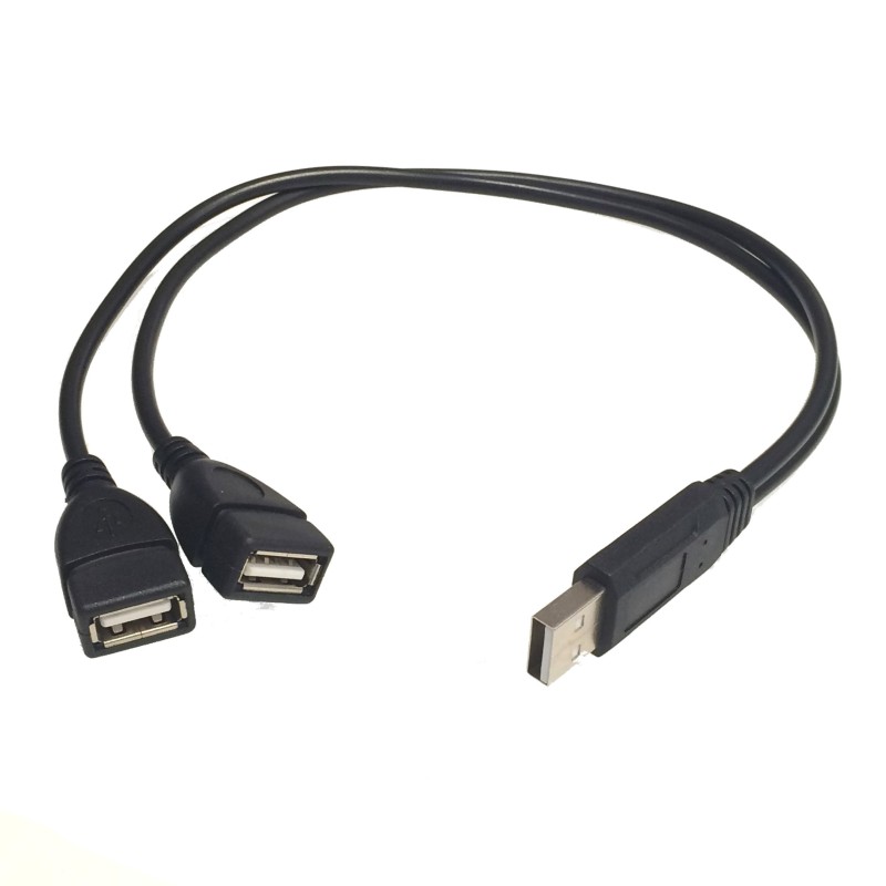USB Splitter: 1 Male to 2 Female