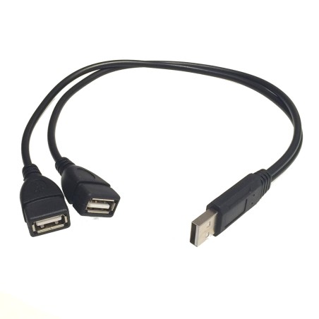 USB Splitter: 1 Male to 2 Female