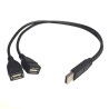 USB Splitter: 1 Male to 2 Female