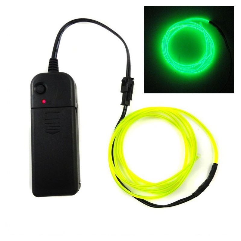 Neon Green EL (Electroluminescent) Wire with Inverter - 3m