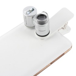 Cell Phone Microscope Adapter: 60x Magnification with Dual LED and UV Lamps
