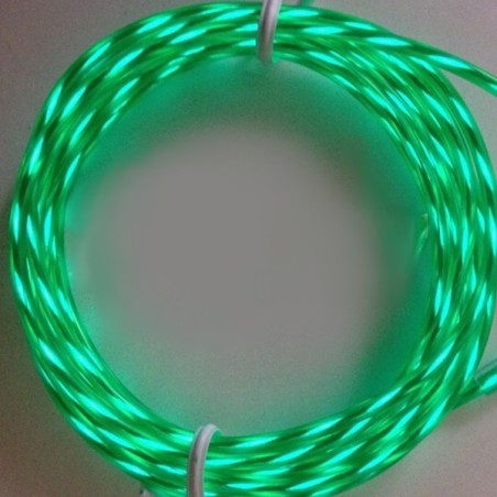 EL Flowing Effect Wire with Inverter - Green