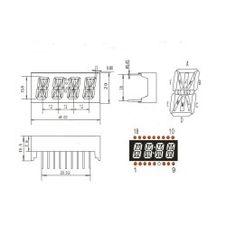 Quad Alphanumeric Display - 17 Segment LEDs