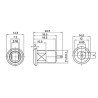 Panel Mount Key Switch with 2 Keys
