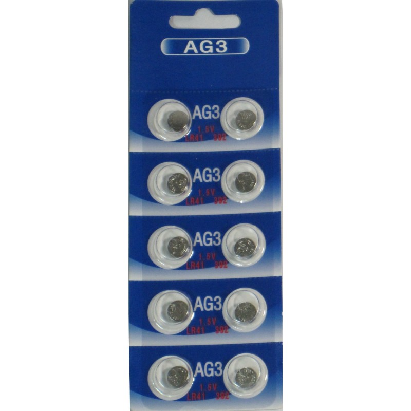 AG3 LR41 392 1.5V Button Cell Batteries (10 pack)