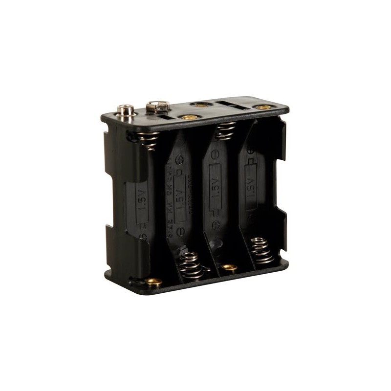 8 AA Battery Holder 4x2 with Snap Terminal